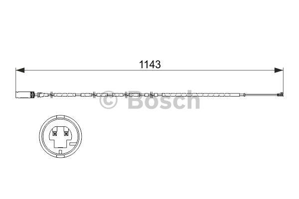 Warning contact, brake pad wear Bosch 1 987 473 517