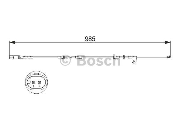 Bosch Warning contact, brake pad wear – price 53 PLN