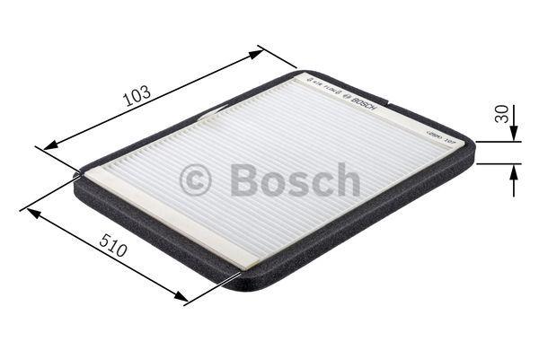 Cabin filter with activated carbon Bosch 1 987 432 318