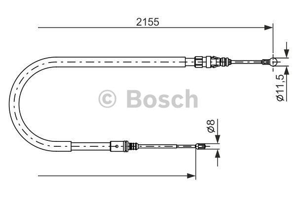 Cable Pull, parking brake Bosch 1 987 477 994