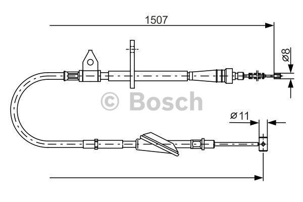 Parking brake cable, right Bosch 1 987 477 995