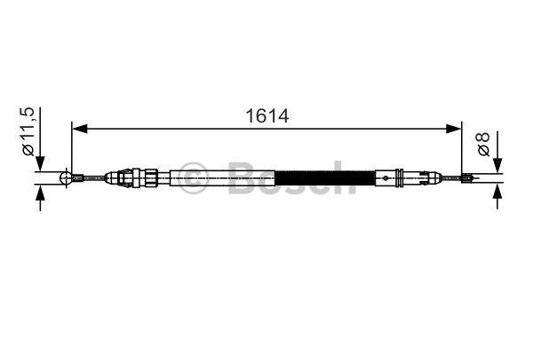 Cable Pull, parking brake Bosch 1 987 482 007