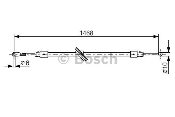 Handbrake cable Bosch 1 987 482 027