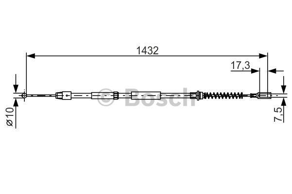 Handbrake cable Bosch 1 987 482 034