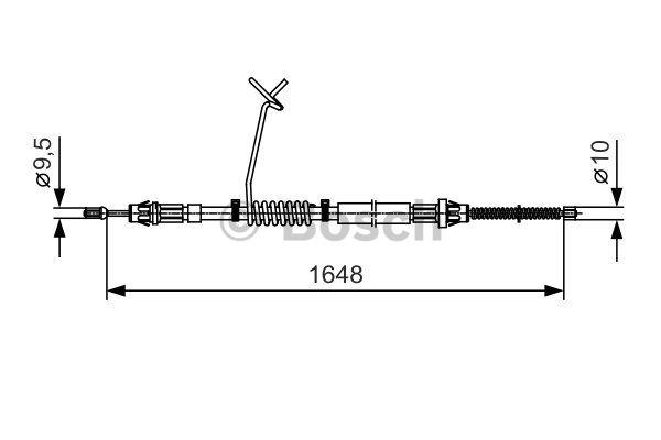 Parking brake cable left Bosch 1 987 482 035