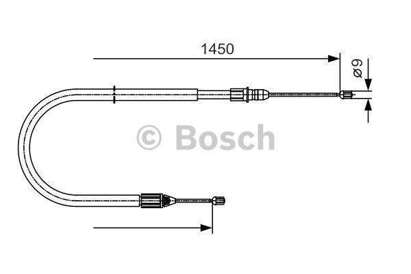 Parking brake cable, right Bosch 1 987 482 040