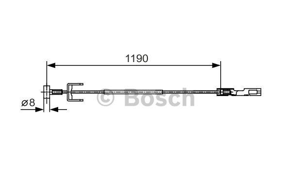 Cable Pull, parking brake Bosch 1 987 482 043