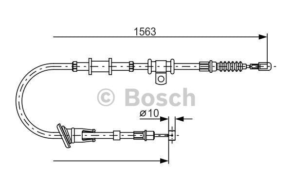Handbrake cable Bosch 1 987 482 064
