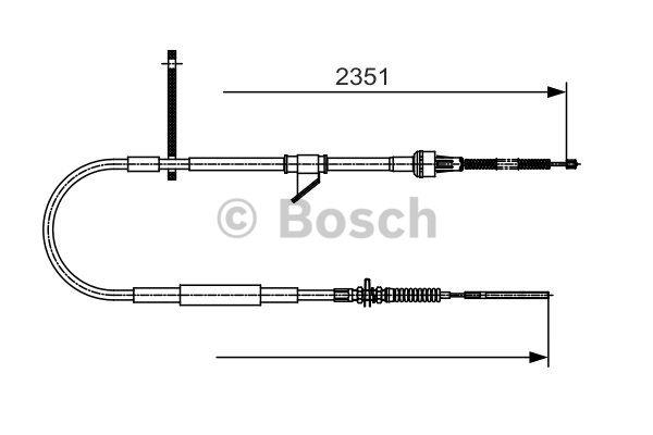 Parking brake cable, right Bosch 1 987 482 067