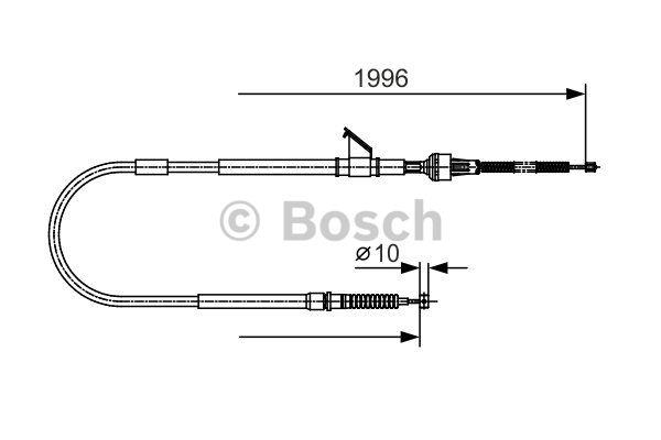 Parking brake cable left Bosch 1 987 482 068