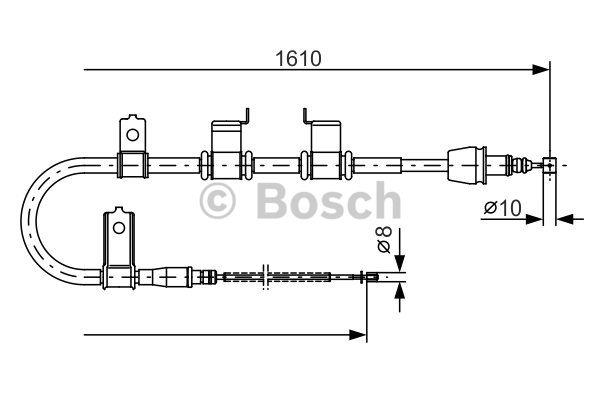 Parking brake cable left Bosch 1 987 482 070