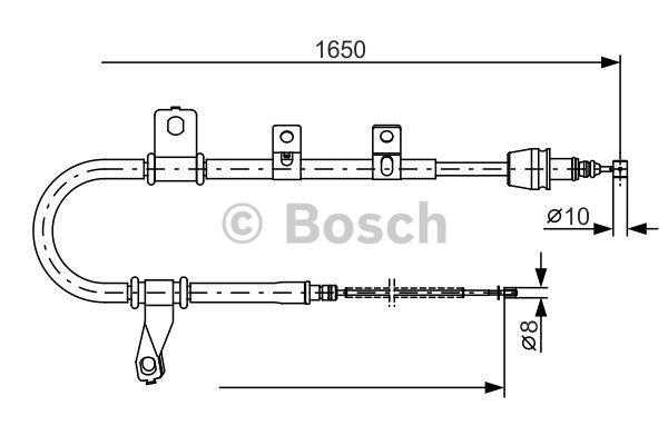 Parking brake cable left Bosch 1 987 482 074