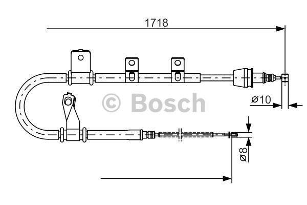 Parking brake cable, right Bosch 1 987 482 075