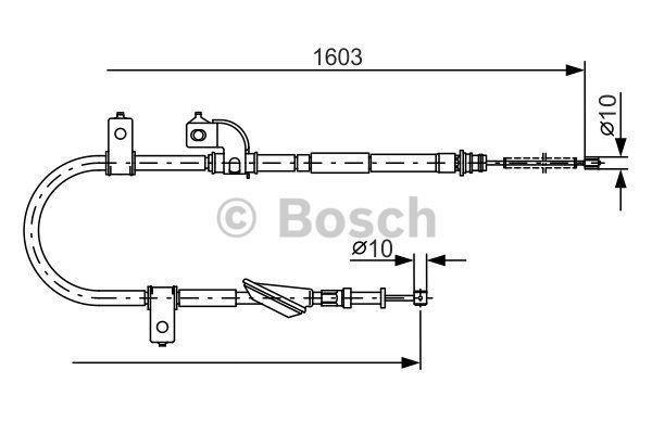 Parking brake cable, right Bosch 1 987 482 080