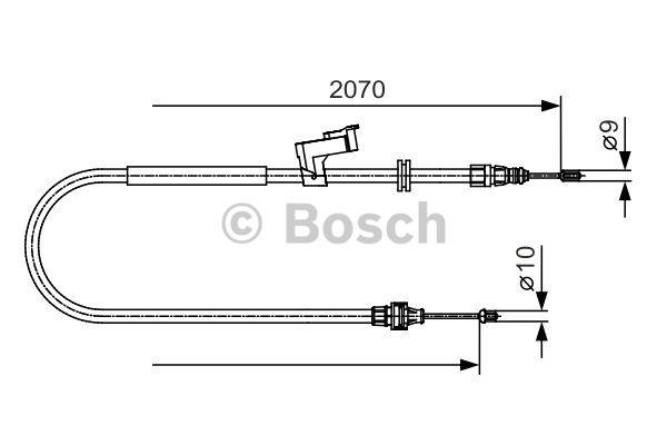 Handbrake cable Bosch 1 987 482 133