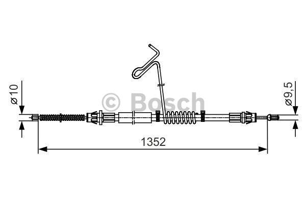 Parking brake cable, right Bosch 1 987 482 135