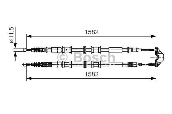 Handbrake cable Bosch 1 987 482 138