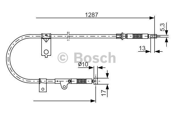 Parking brake cable left Bosch 1 987 482 150