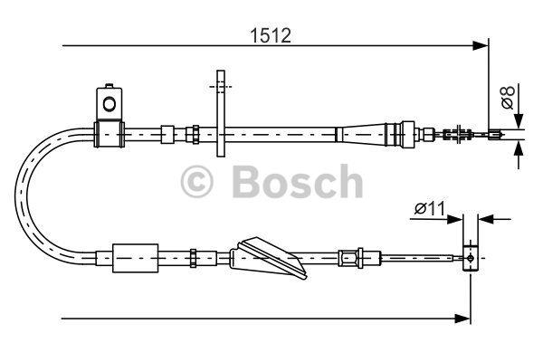 Cable Pull, parking brake Bosch 1 987 482 176