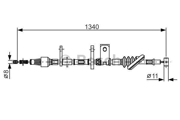 Parking brake cable left Bosch 1 987 482 184