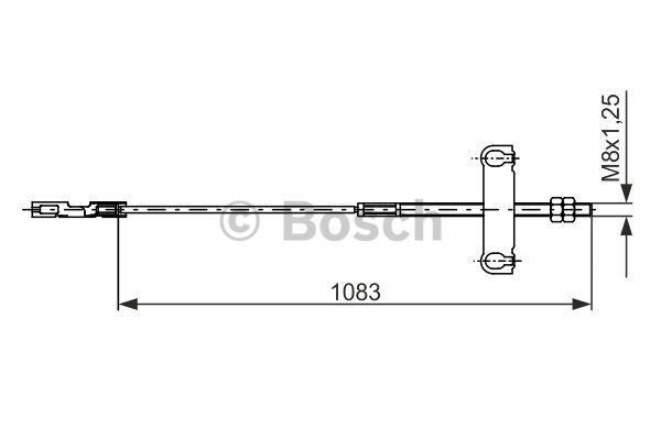 Cable Pull, parking brake Bosch 1 987 482 194