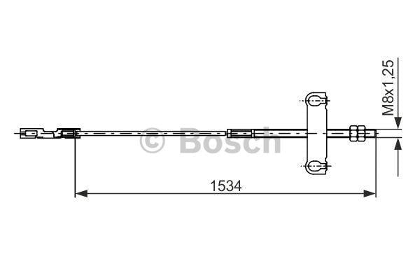 Cable Pull, parking brake Bosch 1 987 482 195