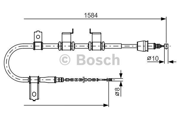 Parking brake cable left Bosch 1 987 482 223