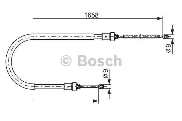Handbrake cable Bosch 1 987 482 234