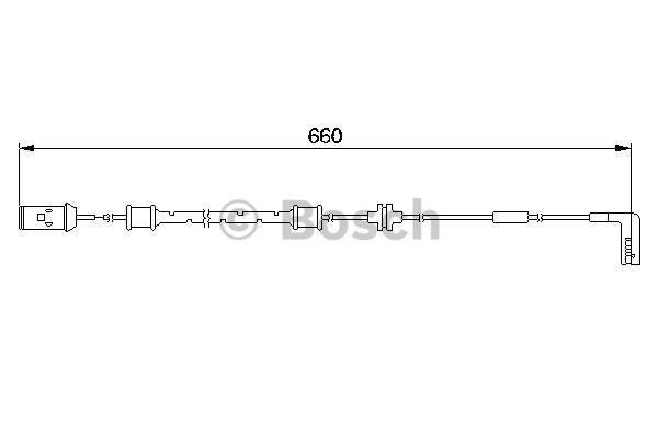 Warning contact, brake pad wear Bosch 1 987 474 936