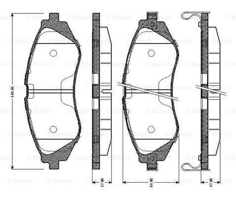 Bosch 0 986 TB2 317 Brake Pad Set, disc brake 0986TB2317