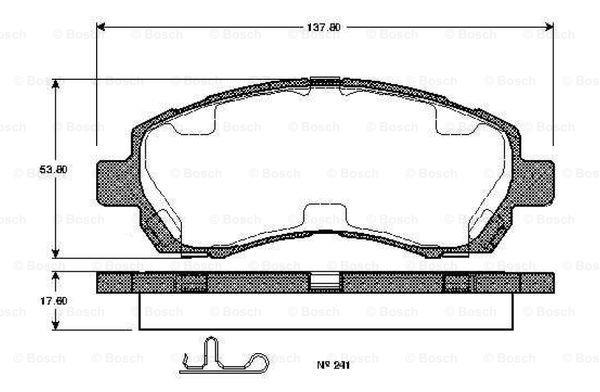 Bosch 0 986 TB2 320 Brake Pad Set, disc brake 0986TB2320