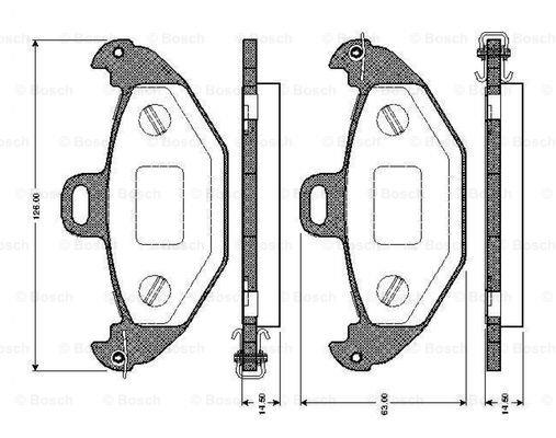 Bosch 0 986 TB2 337 Brake Pad Set, disc brake 0986TB2337