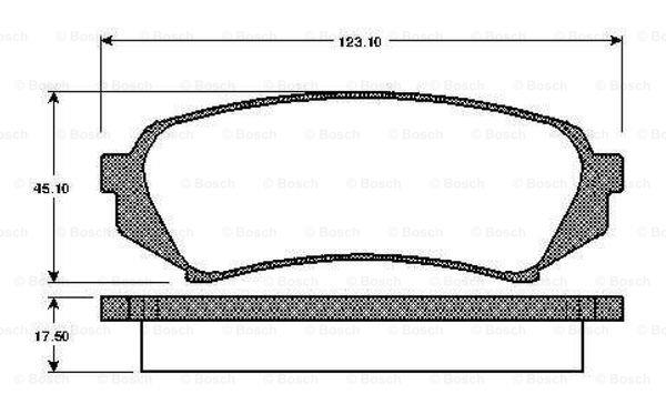 Bosch 0 986 TB2 347 Brake Pad Set, disc brake 0986TB2347