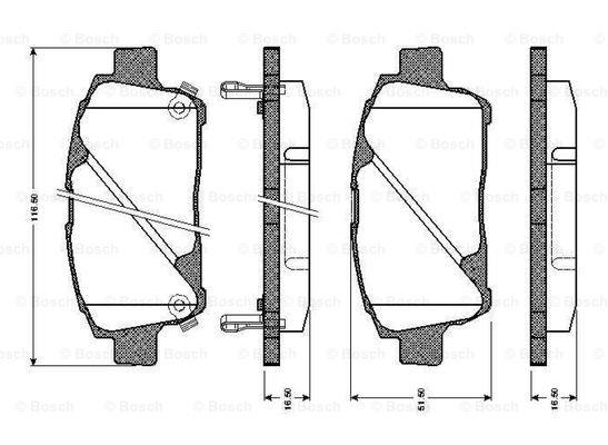 Bosch 0 986 TB2 367 Brake Pad Set, disc brake 0986TB2367