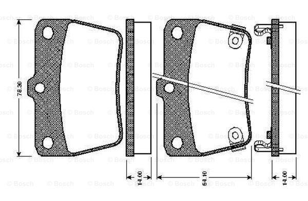 Bosch 0 986 TB2 406 Brake Pad Set, disc brake 0986TB2406