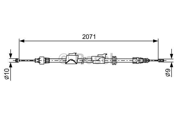 Parking brake cable, right Bosch 1 987 482 242