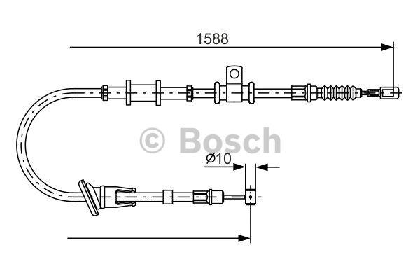 Parking brake cable, right Bosch 1 987 482 246