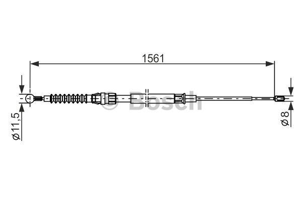 Handbrake cable Bosch 1 987 482 264