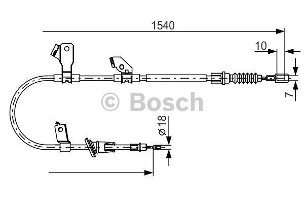 Parking brake cable left Bosch 1 987 482 271