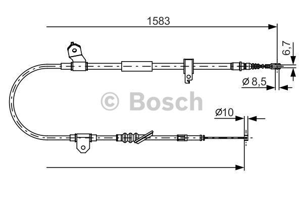 Cable Pull, parking brake Bosch 1 987 482 296