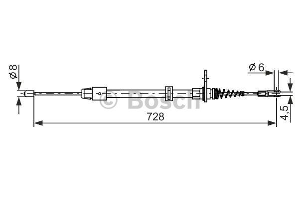 Cable Pull, parking brake Bosch 1 987 482 301