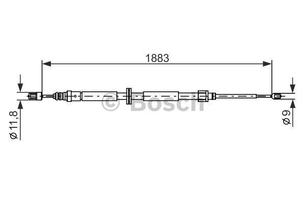 Cable Pull, parking brake Bosch 1 987 482 302