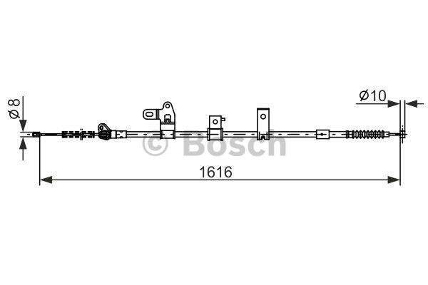 Parking brake cable left Bosch 1 987 482 307