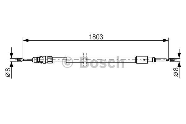 Handbrake cable Bosch 1 987 482 317