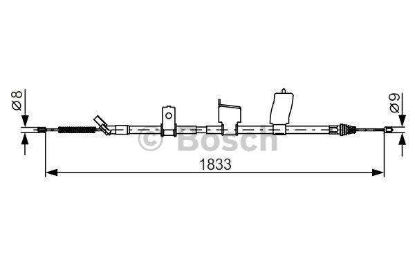 Parking brake cable left Bosch 1 987 482 340