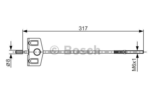 Cable Pull, parking brake Bosch 1 987 482 342