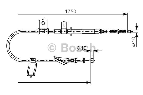 Parking brake cable, right Bosch 1 987 482 351