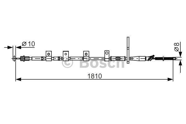 Bosch Parking brake cable, right – price 154 PLN