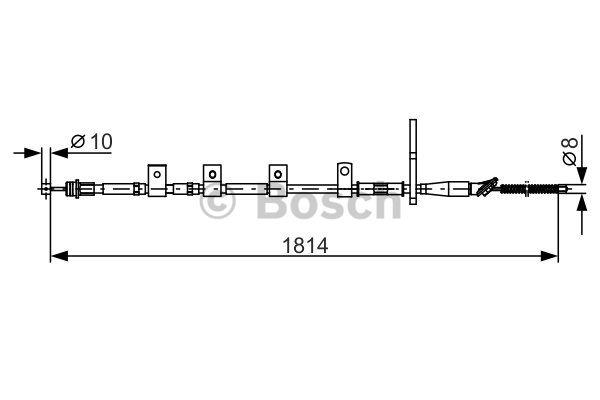 Cable Pull, parking brake Bosch 1 987 482 357