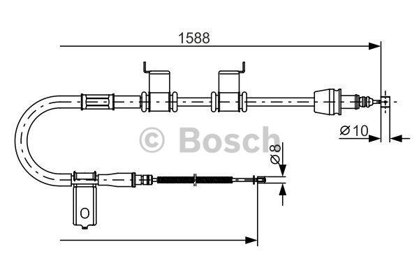 Parking brake cable left Bosch 1 987 482 358